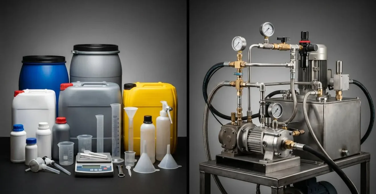 Comparaison visuelle entre désembouage chimique avec produits et désembouage hydrodynamique avec machine haute pression