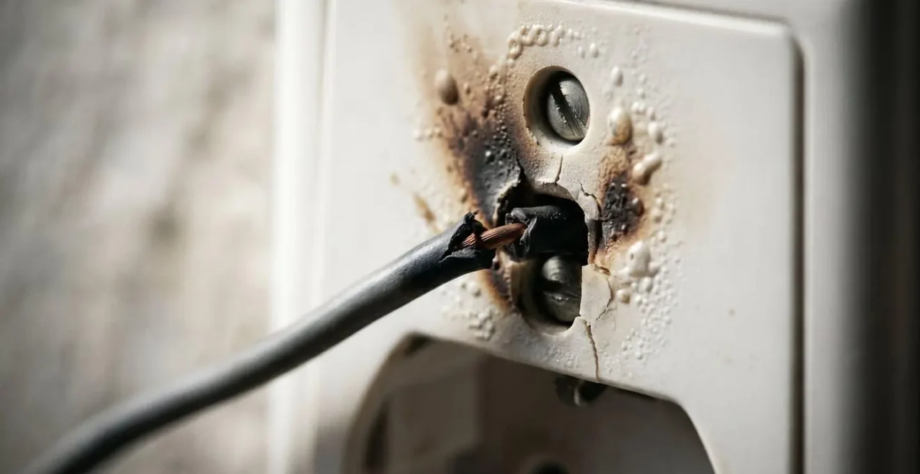 Danger de surchauffe avec multiprises en cascade dans un logement
