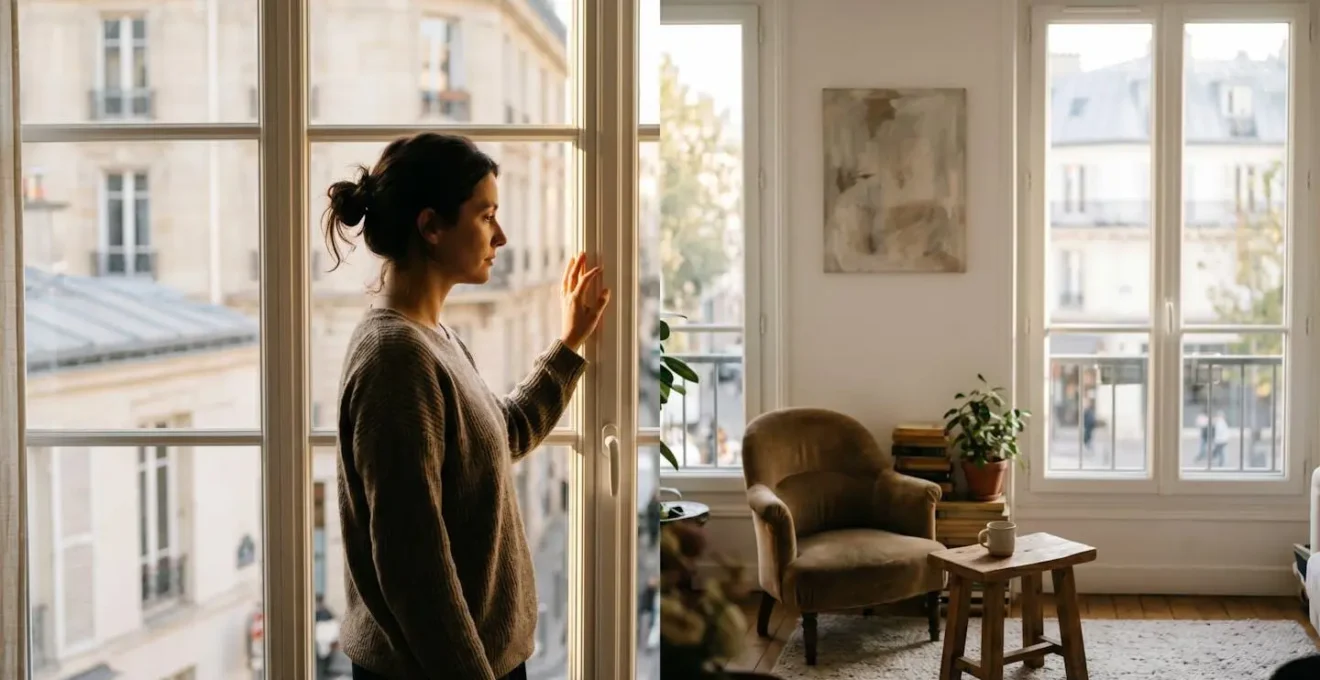 Comparaison avant-après d'une fenêtre avec dépose totale montrant le gain de luminosité